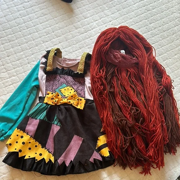 Colorful Patchwork Kids Costume with Wig - Picture 1 of 7